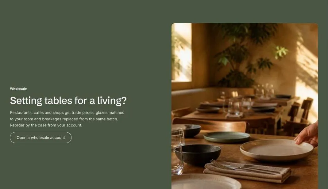 The Image with text section