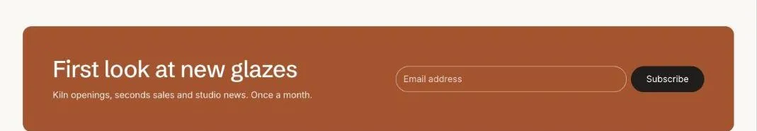 The Email sign-up section