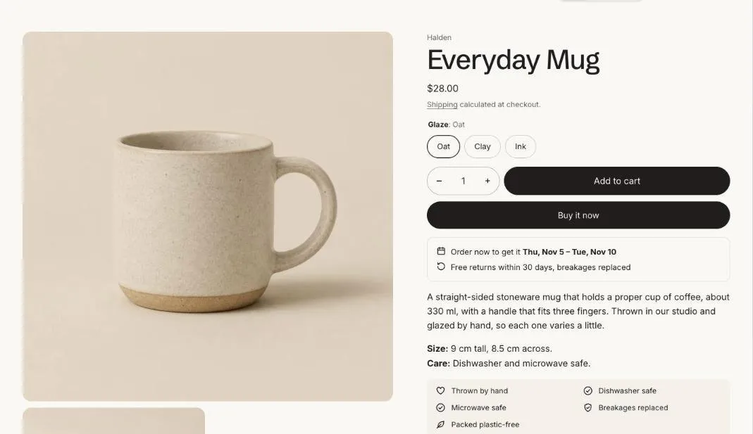 A Tandem product page