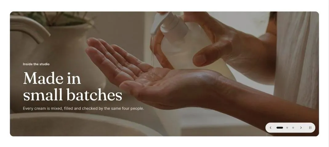 The Slideshow section